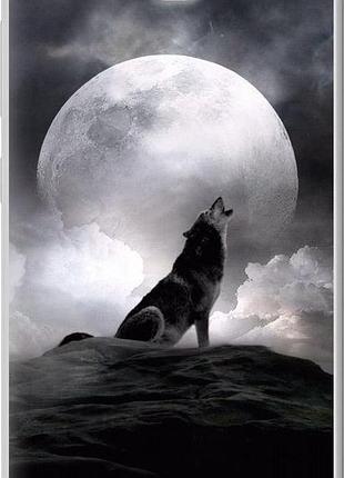 Чехол на huawei honor 3c воющий волк "934u-307-10746"