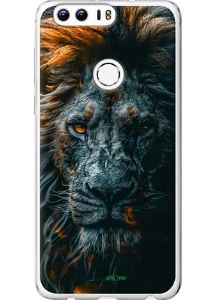 Чехол на huawei honor 8 лев в сумерках "6154u-351-10746"