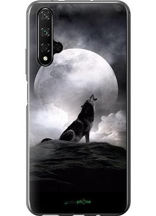 Чехол на huawei honor 20 воющий волк "934u-1697-10746"
