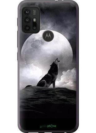Чехол на motorola moto g10 воющий волк "934u-2319-10746"