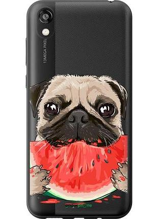 Чехол на huawei honor 8s мопс и арбуз "4665u-1679-10746"