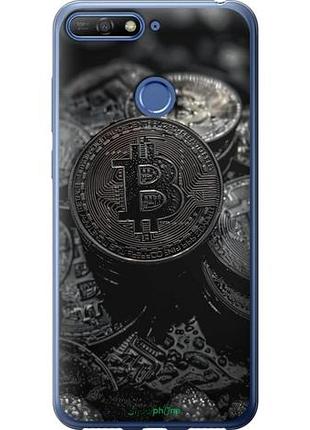 Чехол на huawei honor 7c black bitcoin "6090u-1411-10746"
