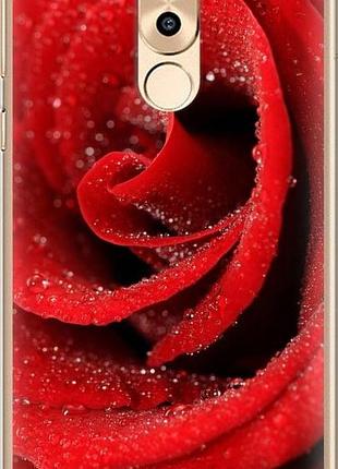 Чехол на huawei honor 6x красная роза "529u-460-10746"
