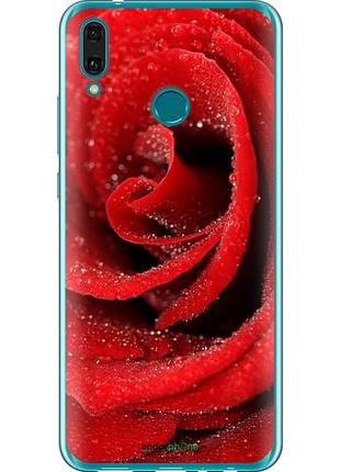 Чехол на huawei y9 2019 красная роза "529u-1602-10746"