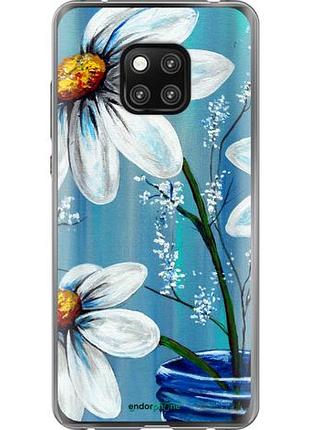 Чехол на huawei mate 20 pro красивые арт-ромашки "4031u-1567-10746"