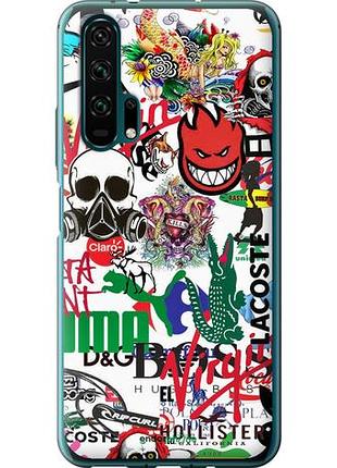 Чехол на huawei honor 20 pro many different logos "4022u-1702-10746"