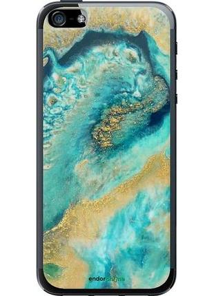 Чехол на iphone 5s green marble "4365u-21-10746"