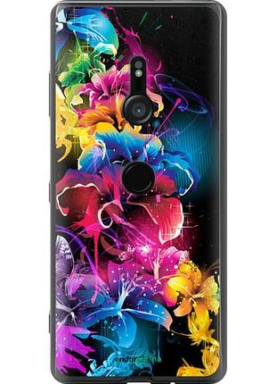Чехол на sony xperia xz3 h9436 абстрактные цветы "511u-1540-10746"