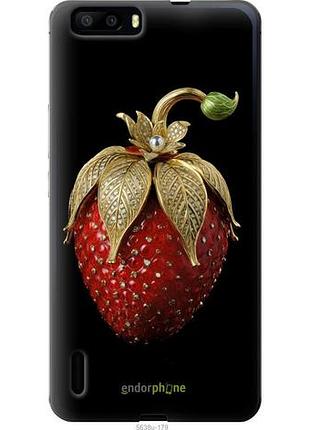 Чехол на huawei honor 6 plus клубника v3 "5638u-179-10746"