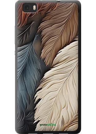 Чохол на huawei ascend p8 lite листя в стилі бохо "5643u-126-10746"