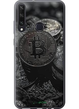 Чехол на huawei y6p black bitcoin "6090u-1952-10746"