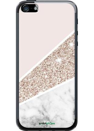 Чехол на iphone 5 пастельный мрамор "4342u-18-10746"