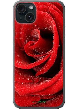 Чехол на iphone 15 plus красная роза "529u-3097-10746"