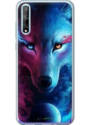Чехол на huawei p smart s арт-волк "3999u-1813-10746"
