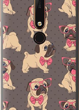 Чехол на nokia 6 2018 мопсики 2 "4362u-1386-10746"