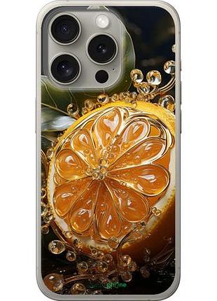 Чехол на iphone 15 pro лимон "5647u-3096-10746"