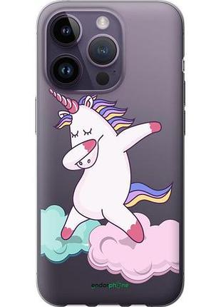 Чехол на iphone 14 pro единорог "4702u-2646-10746"
