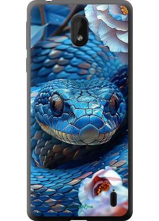 Чехол на nokia 1 plus blue snake "6079u-1677-10746"