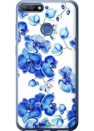 Чехол на huawei honor 7c голубые орхидеи "4406u-1411-10746"
