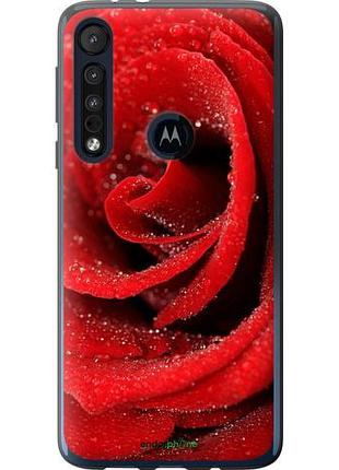 Чехол на motorola one macro красная роза "529u-1812-10746"