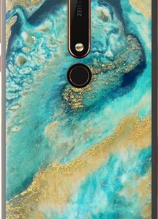 Чехол на nokia 6 2018 green marble "4365u-1386-10746"