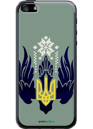 Чехол на iphone 5 тризуб с крыльями "5640u-18-10746"