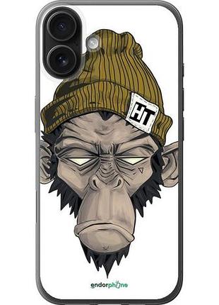 Чехол на iphone 16 plus обезьяна в шапке "4183u-3714-10746"