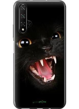 Чехол на huawei honor 20 чёрная кошка "932u-1697-10746"
