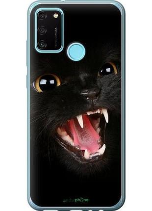 Чехол на huawei honor 9a чёрная кошка "932u-1900-10746"