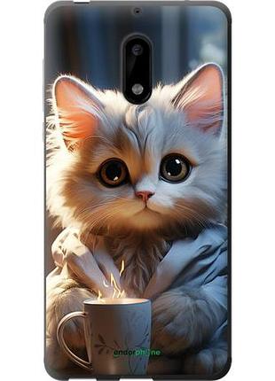 Чехол на nokia 6 white cat "5646u-898-10746"