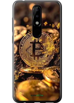 Чехол на nokia 5.1 plus золотая лихорадка биткойна "6089u-1543-10746"