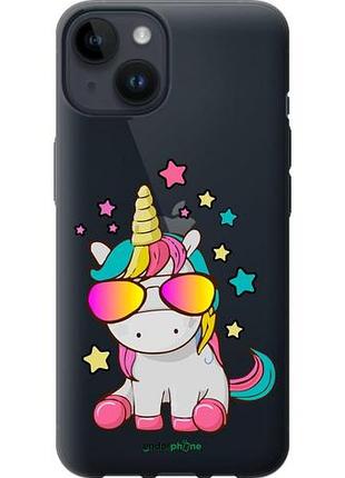 Чехол на iphone 14 единорог в очках "4879u-2648-10746"