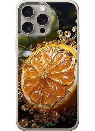 Чехол на iphone 15 pro max лимон "5647u-3098-10746"