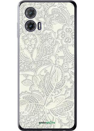 Чехол на motorola g73 белое кружево "4383u-3196-10746"