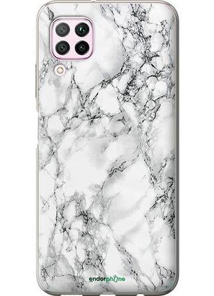 Чехол на huawei p40 lite мрамор белый "4480u-1887-10746"