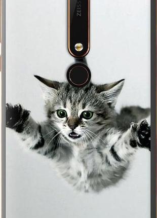 Чехол на nokia 6 2018 летящий котёнок "2322u-1386-10746"