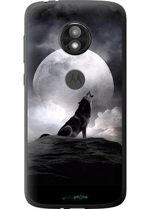 Чехол на motorola moto e5 play воющий волк "934u-1429-10746"
