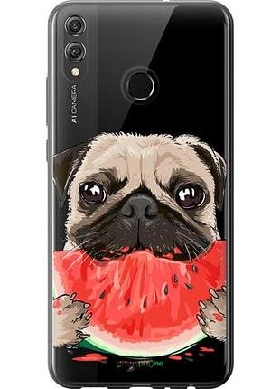 Чехол на huawei honor 8x мопс и арбуз "4665u-1596-10746"