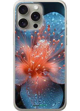 Чохол на iphone 15 pro max роса на квітці "6039u-3098-10746"