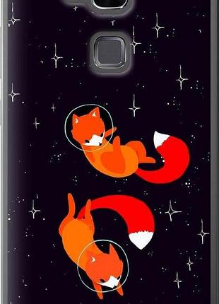 Чехол на huawei ascend mate 7 лисички в космосе "4519u-140-10746"