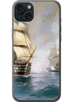 Чехол на iphone 15 plus айвазовский. корабли "160u-3097-10746"