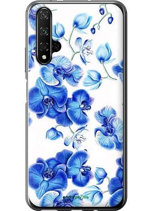 Чехол на huawei honor 20 голубые орхидеи "4406u-1697-10746"
