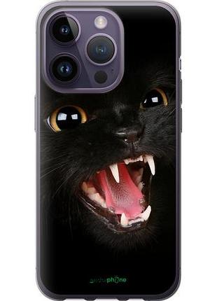 Чехол на iphone 14 pro чёрная кошка "932u-2646-10746"