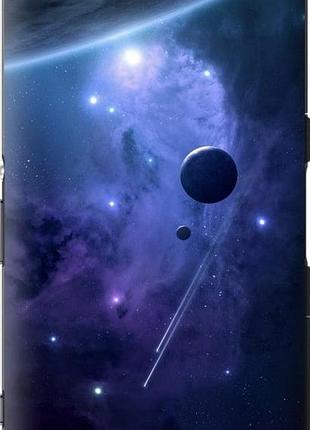 Чохол на sony xperia z3 compact d5803 планети в синьому космосі "171u-277-10746"