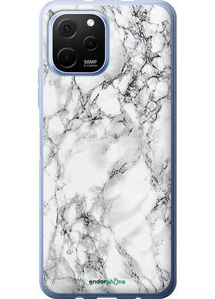 Чехол на huawei nova y61 мрамор белый "4480u-2983-10746"