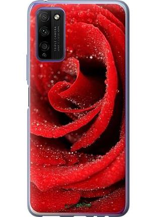 Чехол на huawei honor 30 lite красная роза "529u-2074-10746"