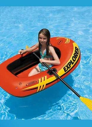 Надувний човен intex "explorer 100", 58329 до 55 кг (147*84*36 см)