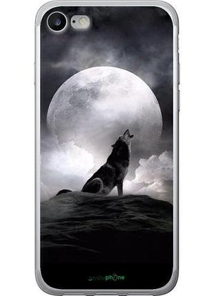 Чехол на iphone 7 воющий волк "934u-336-10746"