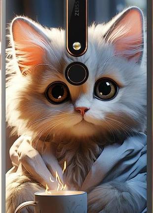 Чехол на nokia 6 2018 white cat "5646u-1386-10746"