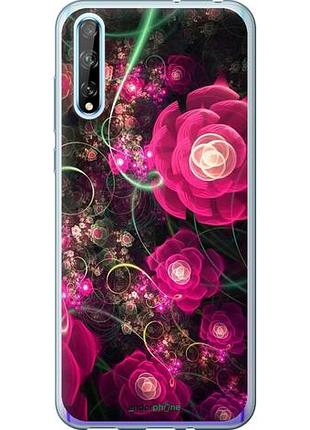 Чехол на huawei p smart s абстрактные цветы 3 "850u-1813-10746"